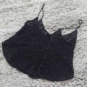 Crochet crop tank top